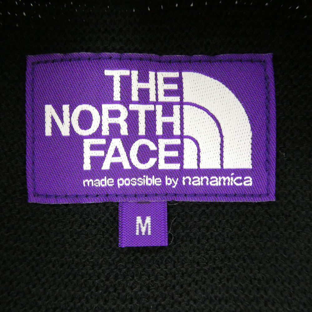 THE NORTH FACE ノースフェイス NT6100N PURPLE LABEL パープルレーベル PACK FIELD SWEATER パック フィールド ニット セーター ブラック系 M【中古】