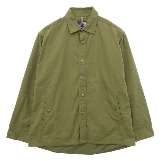 THE NORTH FACE ノースフェイス NY2104N PURPLE LABEL パープルレーベル RipStop Shirt Jacket リップストップ 長袖 シャツ ジャケット カーキ カーキ系 S【中古】