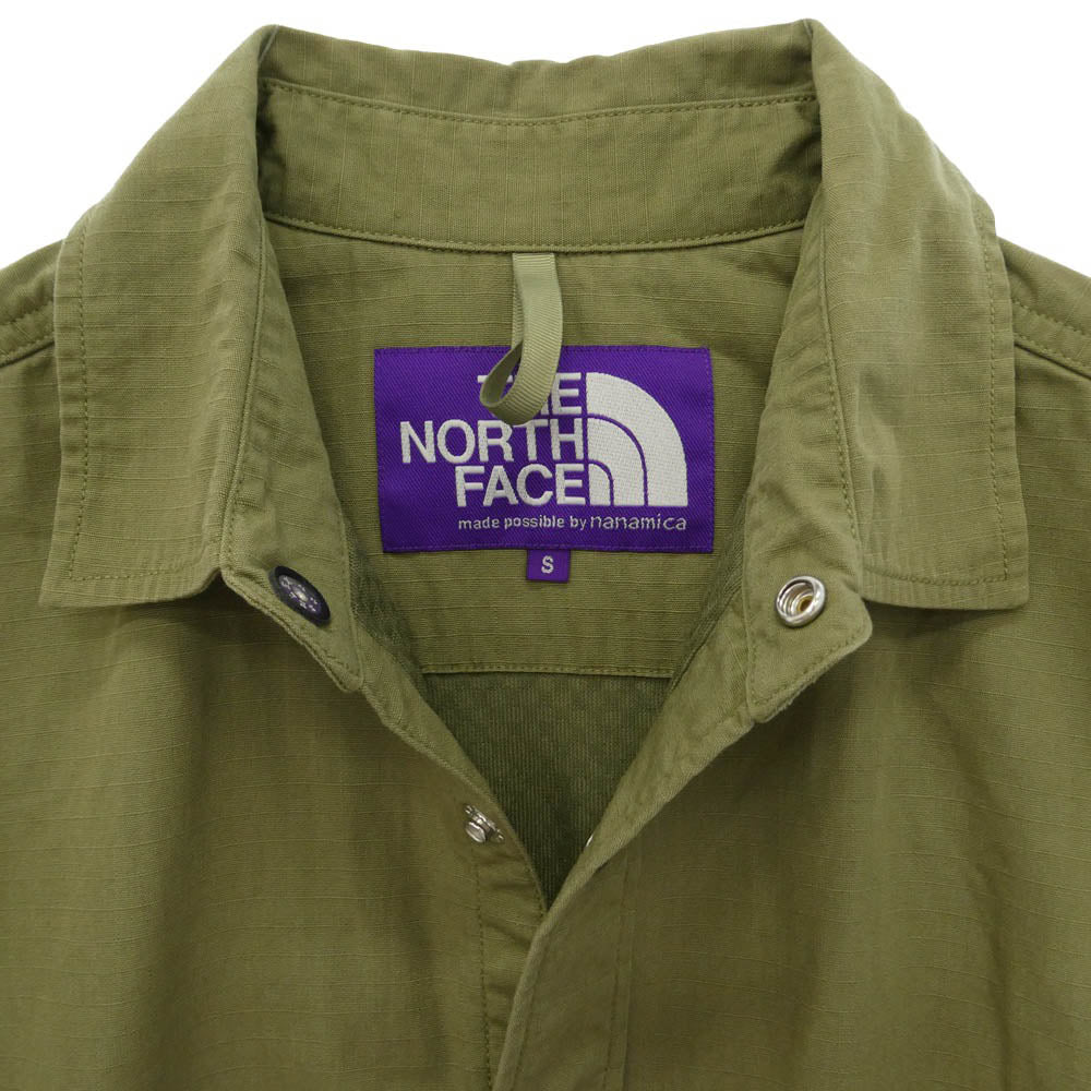 THE NORTH FACE ノースフェイス NY2104N PURPLE LABEL パープルレーベル RipStop Shirt Jacket リップストップ 長袖 シャツ ジャケット カーキ カーキ系 S【中古】
