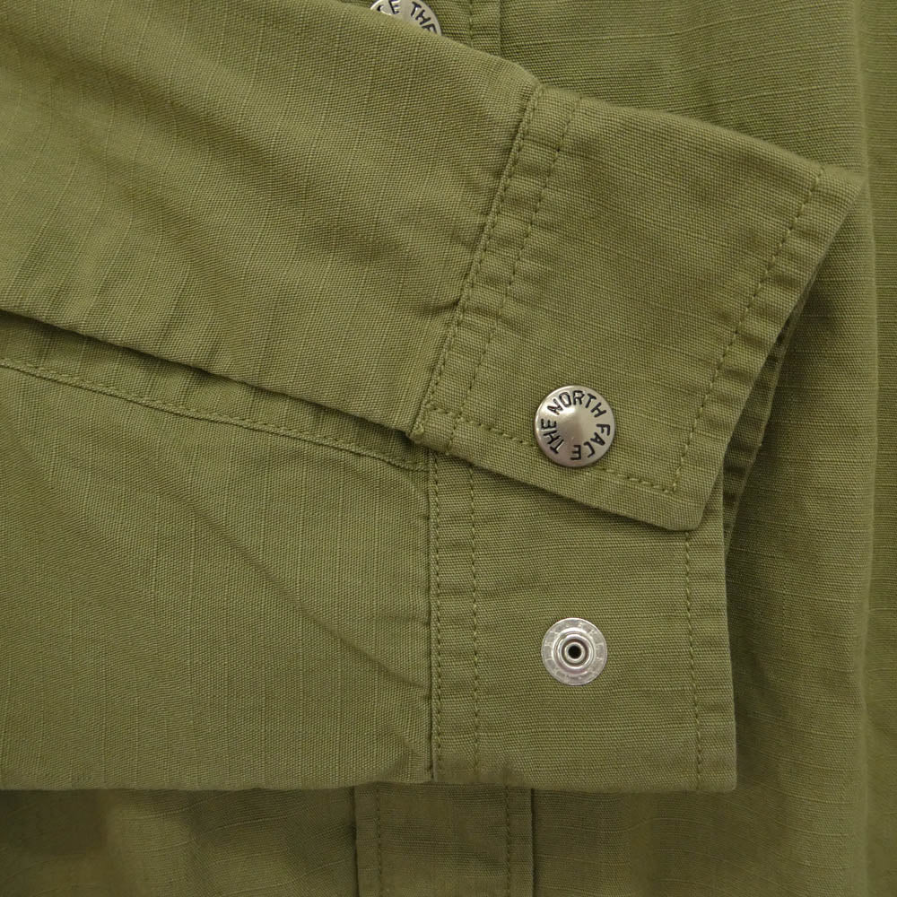 THE NORTH FACE ノースフェイス NY2104N PURPLE LABEL パープルレーベル RipStop Shirt Jacket リップストップ 長袖 シャツ ジャケット カーキ カーキ系 S【中古】