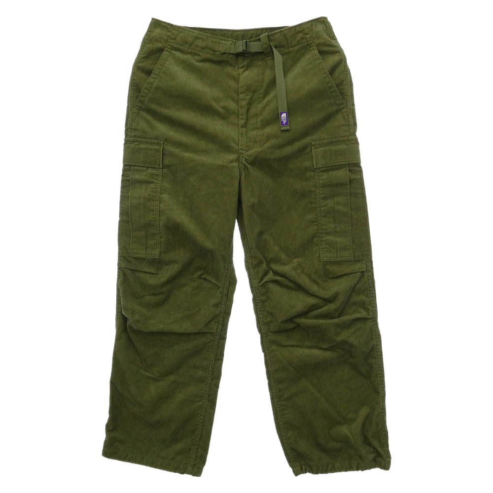 THE NORTH FACE ノースフェイス NT5156N PURPLE LABEL パープルレーベル Corduroy Cargo Pants コーデュロイ カーゴパンツ カーキ系 32【中古】