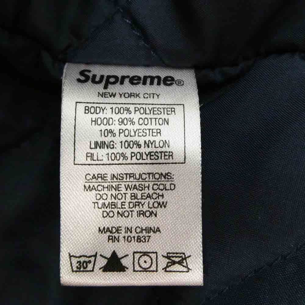 Supreme シュプリーム 18AW Hooded Plaid Work Shirt フーデッド プレイド ワーク シャツ フリース キルティング チェック フード ジップ ジャケット レッド系 ネイビー系 M【中古】