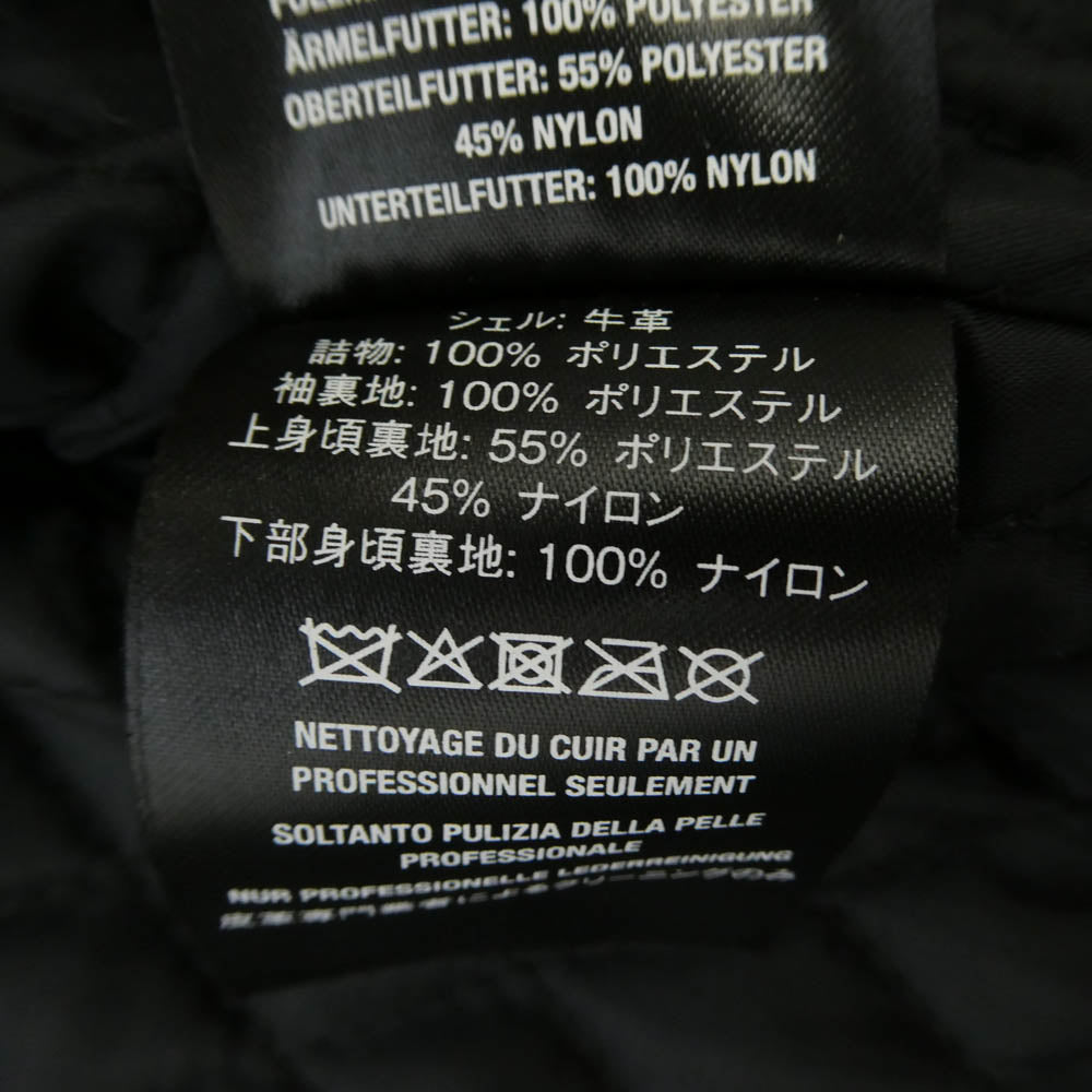 Supreme シュプリーム 25AW × Schott Leather Racer Jacket ショット エンボス ロゴ カウ レザー レーサー ジャケット 襟付 シングルライダース ジャケット 牛革 M ブラック系 M【中古】
