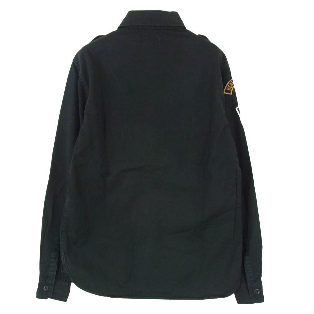 HYSTERIC GLAMOUR ヒステリックグラマー 0213AH08 ガールワッペン付き 長袖 ミリタリーシャツ ブラック系 L【中古】