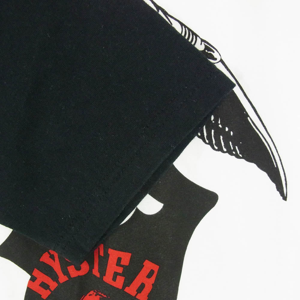 HYSTERIC GLAMOUR ヒステリックグラマー 23AW 02233CL15 x The Rolling Stones 1975 ローリングストーンズ Three Quarter Sleeve T-Shirt 7分袖 ラグラン 長袖 Tシャツ カットソー ブラック系 XL【美品】【中古】