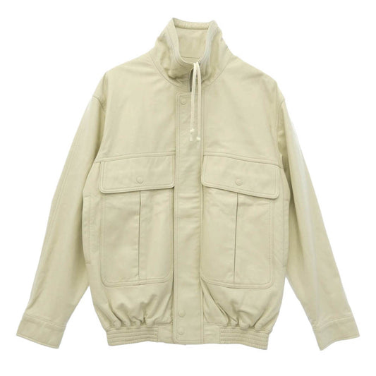 HYSTERIC GLAMOUR ヒステリックグラマー 20SS 02201LB01 ラムレザーオーバーサイズブルゾン ハイネック レザージャケット オフホワイト系 L【中古】