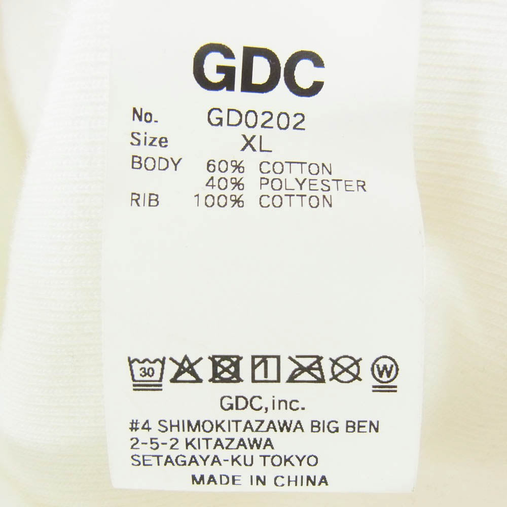 HYSTERIC GLAMOUR ヒステリックグラマー GDC ジーディーシー 25AW 02253ZI71 x GDC Rebel Girl Hoodie レベル ガール フーディー プルオーバー パーカー ホワイト系 XL【中古】