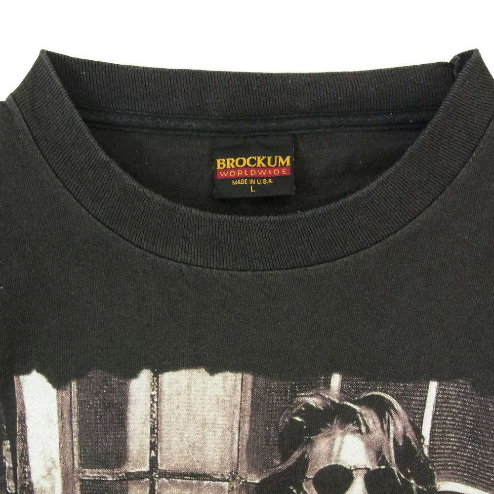 ヴィンテージ 90s USA製 BON JOVI ボンジョヴィ Keep the Faith Tシャツ BROCKUMタグ ブラック系 L【中古】