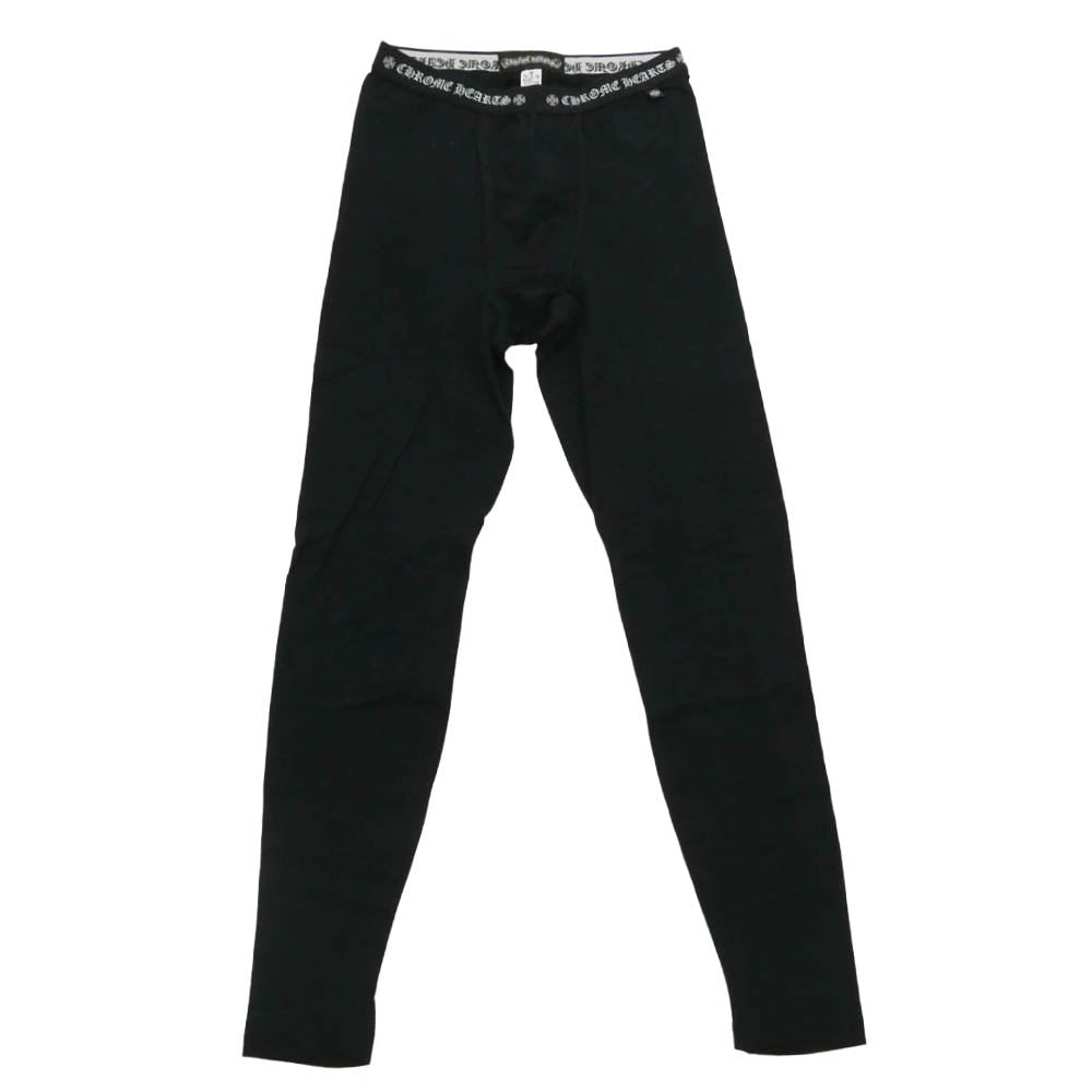 CHROME HEARTS クロムハーツ（原本無） LOGO PRINT LEGGINGS ホースシュー ロゴ プリント レギンス パンツ ブラック系 M【中古】