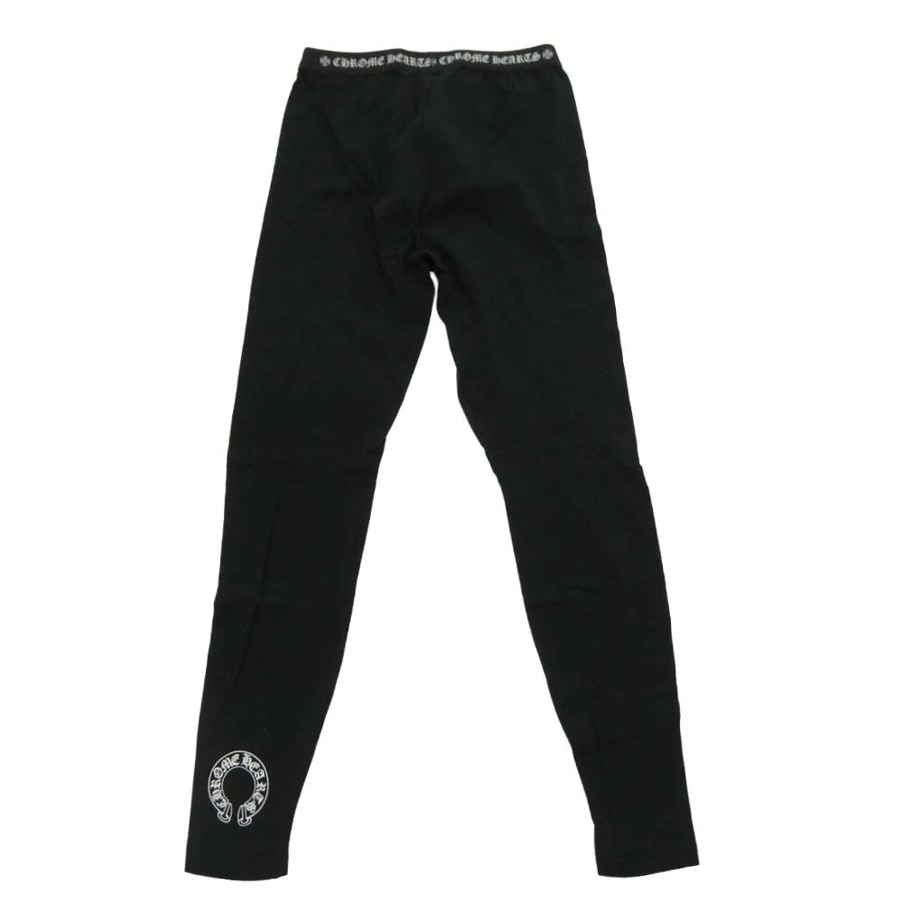 CHROME HEARTS クロムハーツ（原本無） LOGO PRINT LEGGINGS ホースシュー ロゴ プリント レギンス パンツ ブラック系 M【中古】