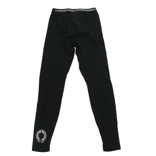 CHROME HEARTS クロムハーツ（原本無） LOGO PRINT LEGGINGS ホースシュー ロゴ プリント レギンス パンツ ブラック系 M【中古】