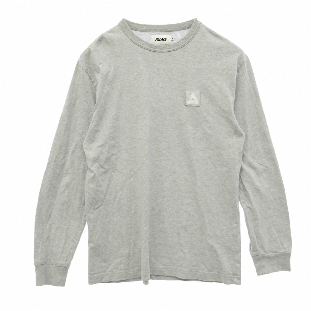 PALACE パレス SQUARE PATCH LONG SLEEVE スクエア パッチ ロングスリーブ Tシャツ 長袖カットソー グレー系 M【中古】