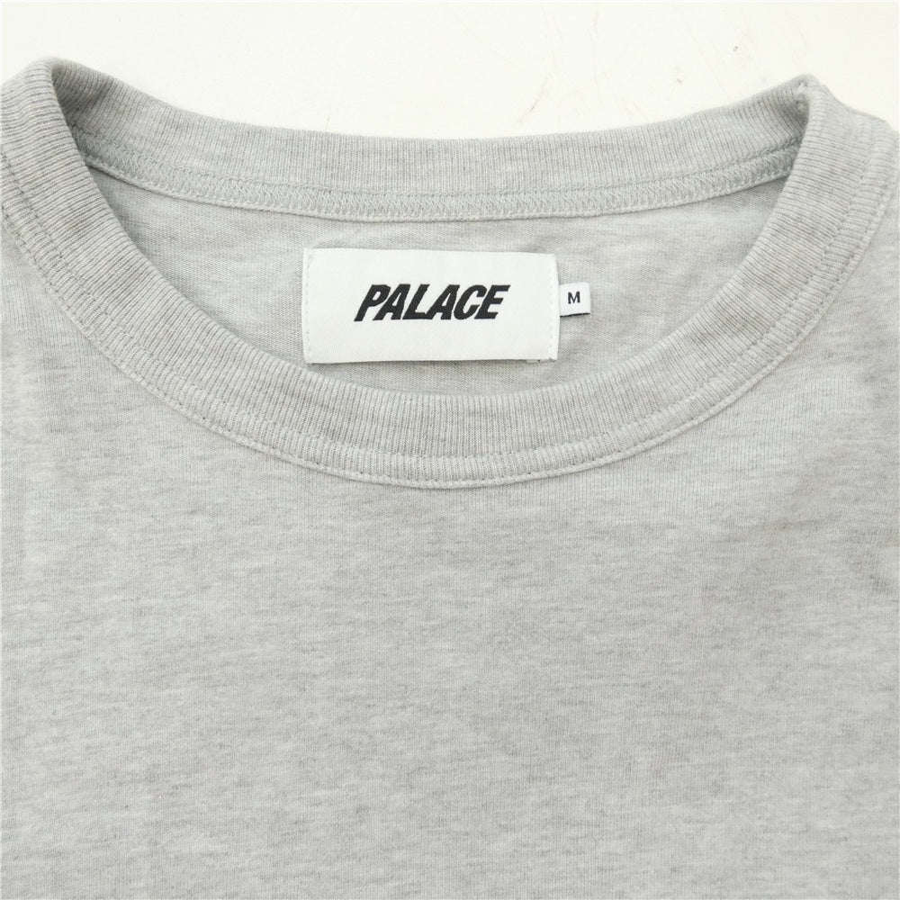 PALACE パレス SQUARE PATCH LONG SLEEVE スクエア パッチ ロングスリーブ Tシャツ 長袖カットソー グレー系 M【中古】