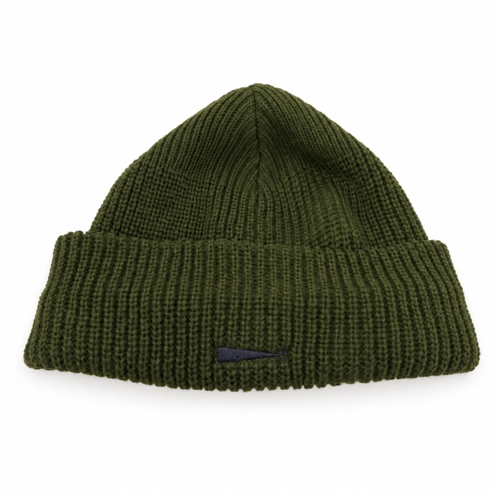 DESCENDANT ディセンダント 24AW 242MADS-HT02 DAWN BEANIE ビーニー ニット帽 ニットキャップ グリーン モスグリーン系【美品】【中古】