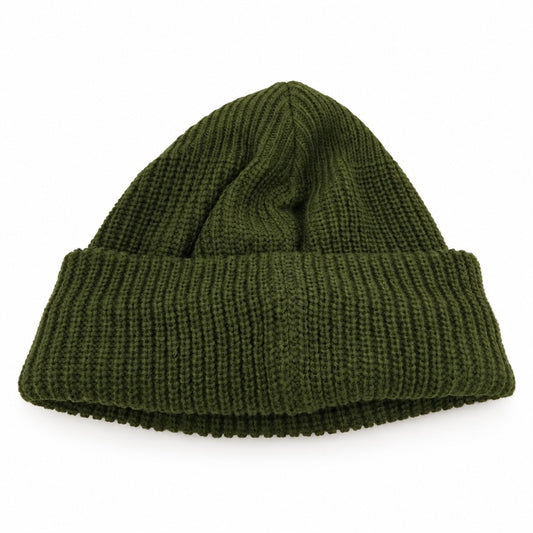 DESCENDANT ディセンダント 24AW 242MADS-HT02 DAWN BEANIE ビーニー ニット帽 ニットキャップ グリーン モスグリーン系【美品】【中古】