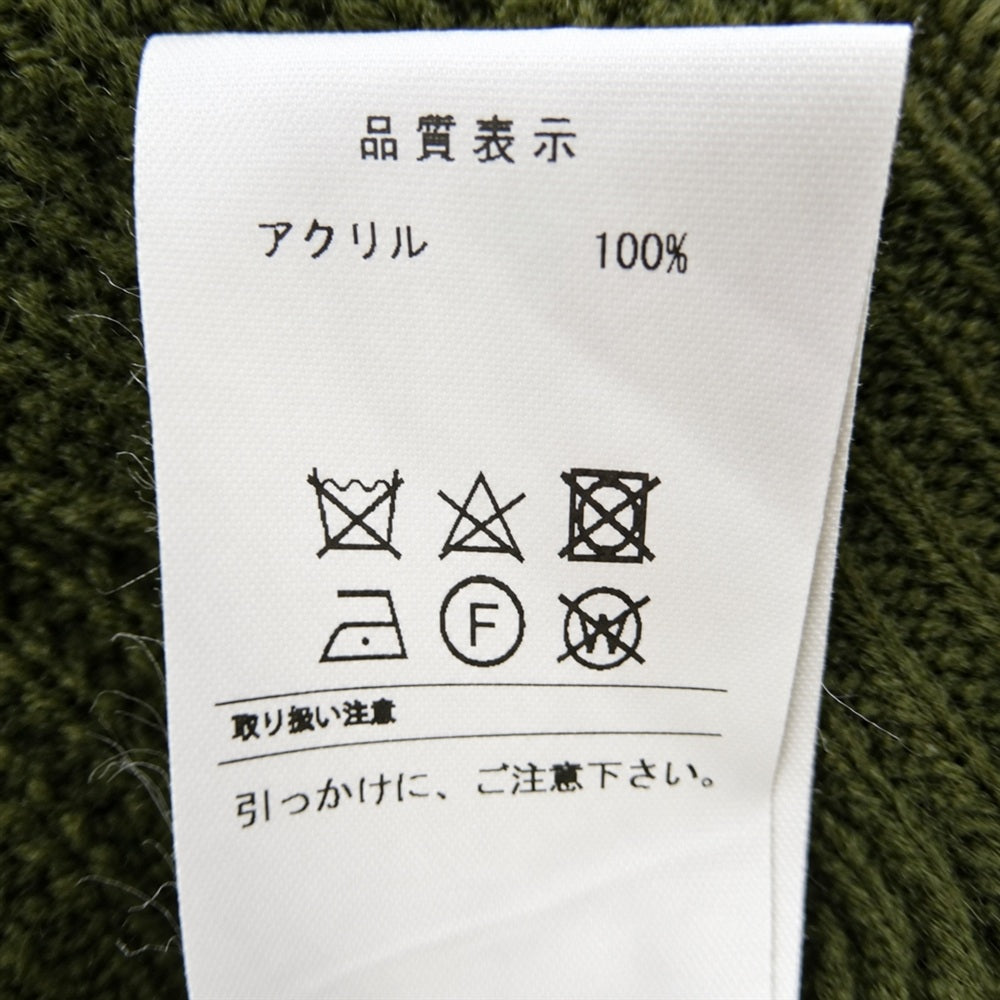 DESCENDANT ディセンダント 24AW 242MADS-HT02 DAWN BEANIE ビーニー ニット帽 ニットキャップ グリーン モスグリーン系【美品】【中古】
