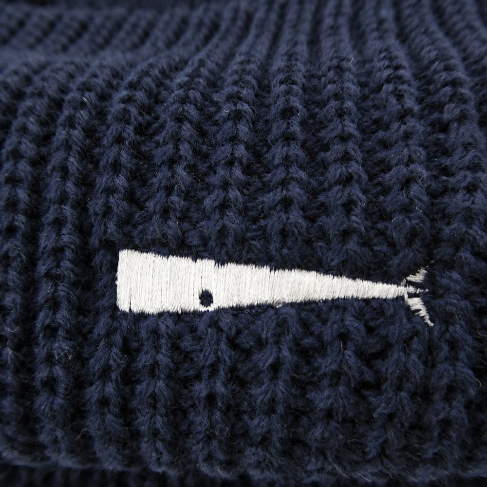 DESCENDANT ディセンダント 24AW 242MADS-HT02 DAWN BEANIE ビーニー ニット帽 ニットキャップ ネイビー ネイビー系【美品】【中古】