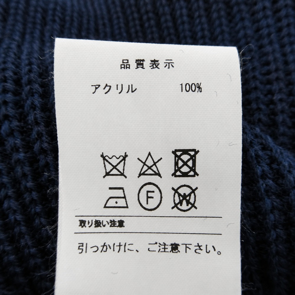 DESCENDANT ディセンダント 24AW 242MADS-HT02 DAWN BEANIE ビーニー ニット帽 ニットキャップ ネイビー ネイビー系【美品】【中古】