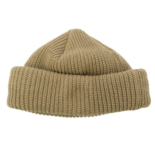 DESCENDANT ディセンダント 25AW 252MADS-HT02 DAWN BEANIE ビーニー ニット帽 ニットキャップ ライトブラウン系【美品】【中古】