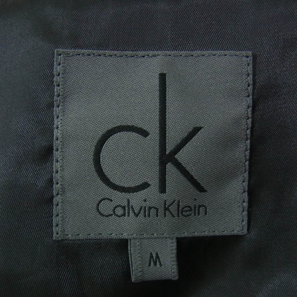 CALVIN KLEIN カルバンクライン ピーチスキン 2ボタン テーラード ジャケット ブラック系 2【中古】