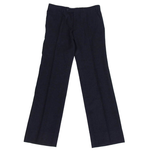 ジェルマーノ ウール コットン スラックス パンツ ダークネイビー系 48【中古】