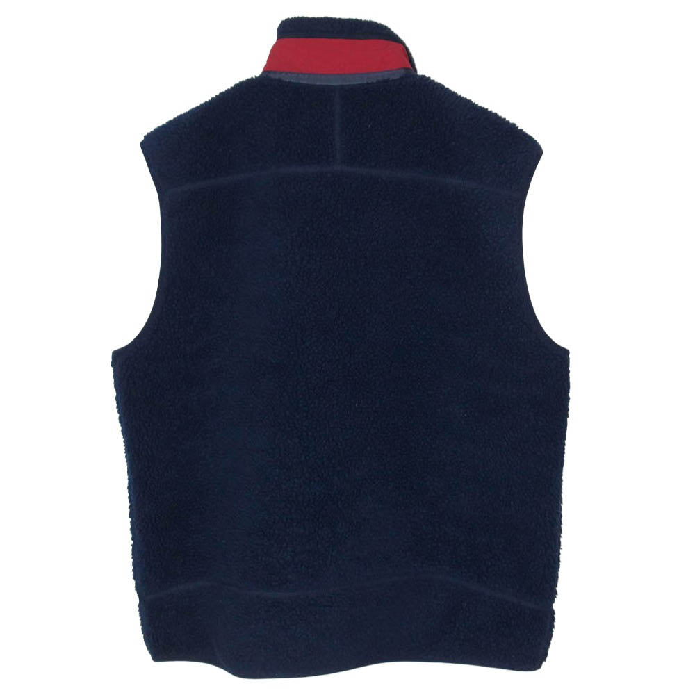 patagonia パタゴニア 17AW 23048 17年生製 Classic Retoro-X Vest クラシック レトロX フリース ベスト ネイビー系 レッド系 L【中古】