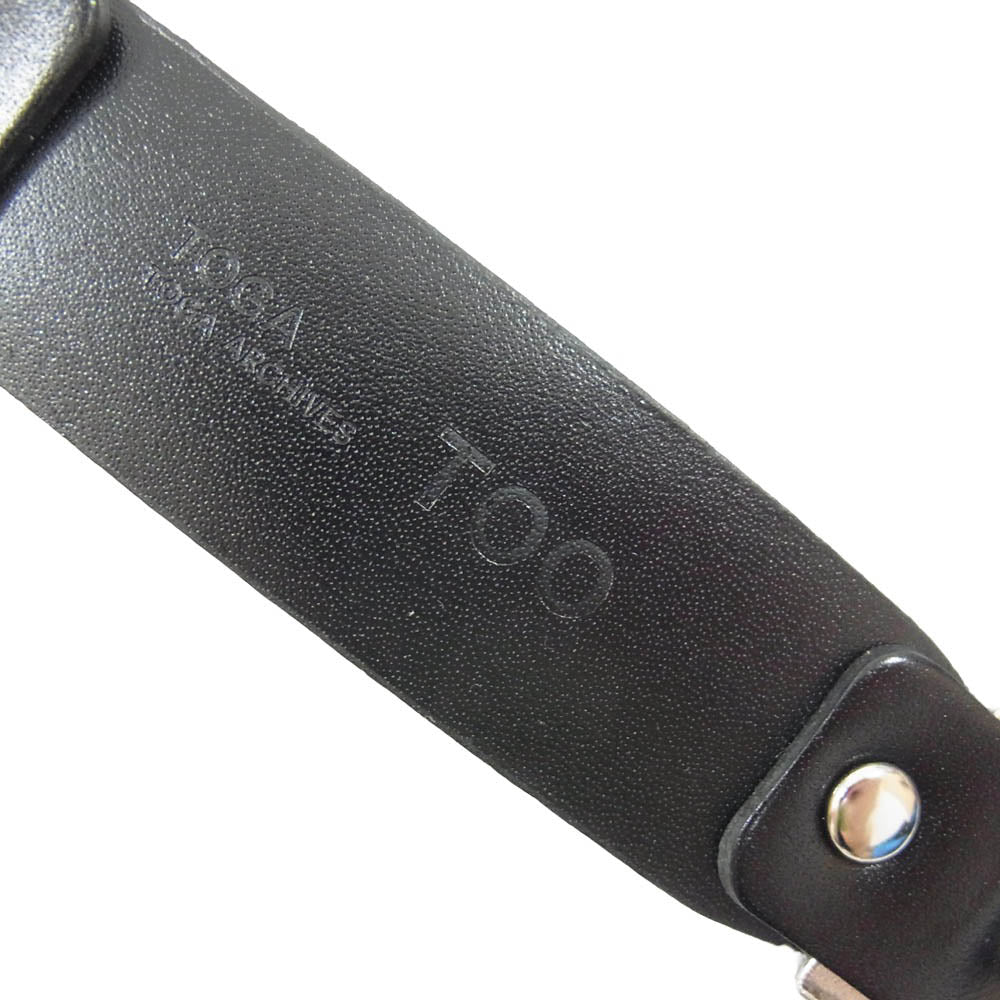 TOGA トーガ TZ261-AH915 NYLON BUCKLE BELT ナイロン バックル レザー ベルト ブラック系【中古】