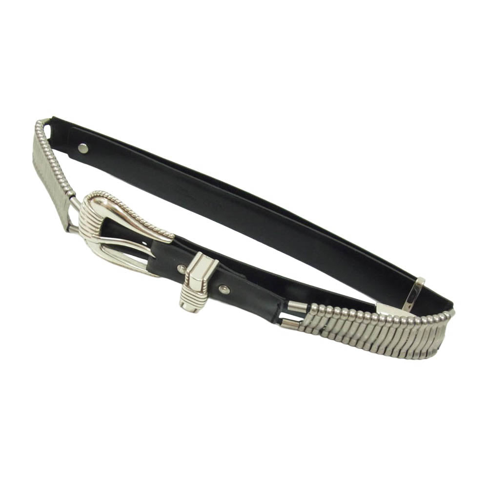 TOGA トーガ TZ252-AH977 WESTERN METAL BELT ウエスタン メタル レザー ベルト ブラック系【中古】