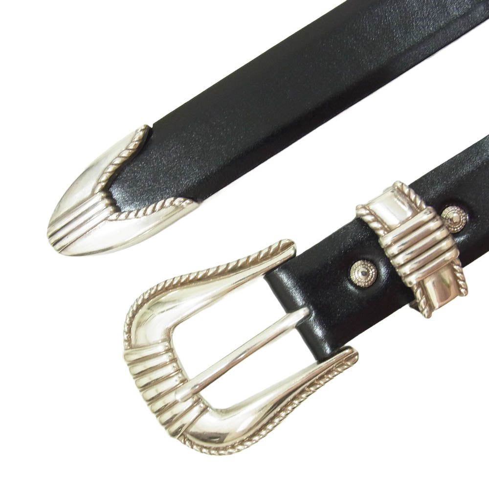 TOGA トーガ TZ252-AH977 WESTERN METAL BELT ウエスタン メタル レザー ベルト ブラック系【中古】