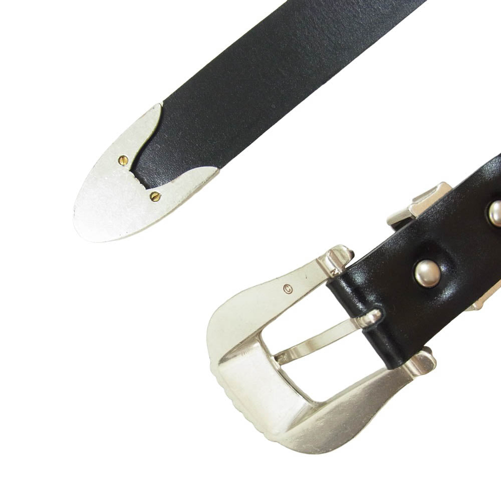 TOGA トーガ TZ252-AH977 WESTERN METAL BELT ウエスタン メタル レザー ベルト ブラック系【中古】