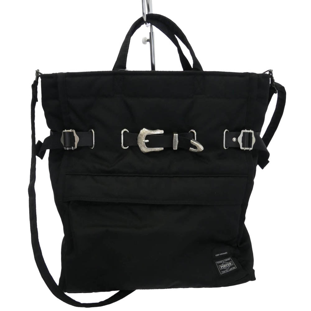 TOGA トーガ PORTER ポーター 386-19851 x PORTER SHOULDER TOTE BAG ポーター ショルダー トートバッグ ブラック系【中古】