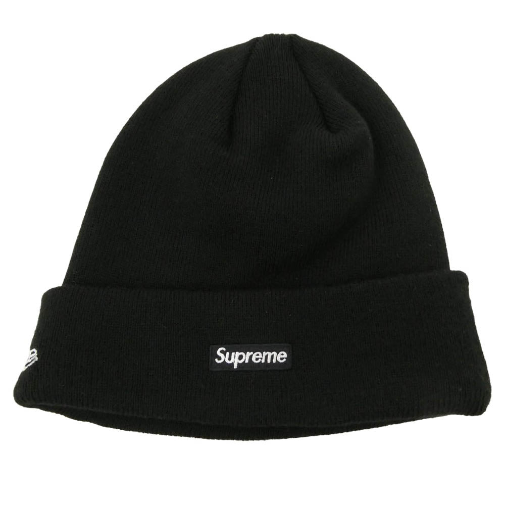 Supreme シュプリーム NEW ERA ニューエラ 23AW × New Era ニューエラ Varsity Beanie バーシティビーニー ニット キャップ 帽子 ブラック系【中古】