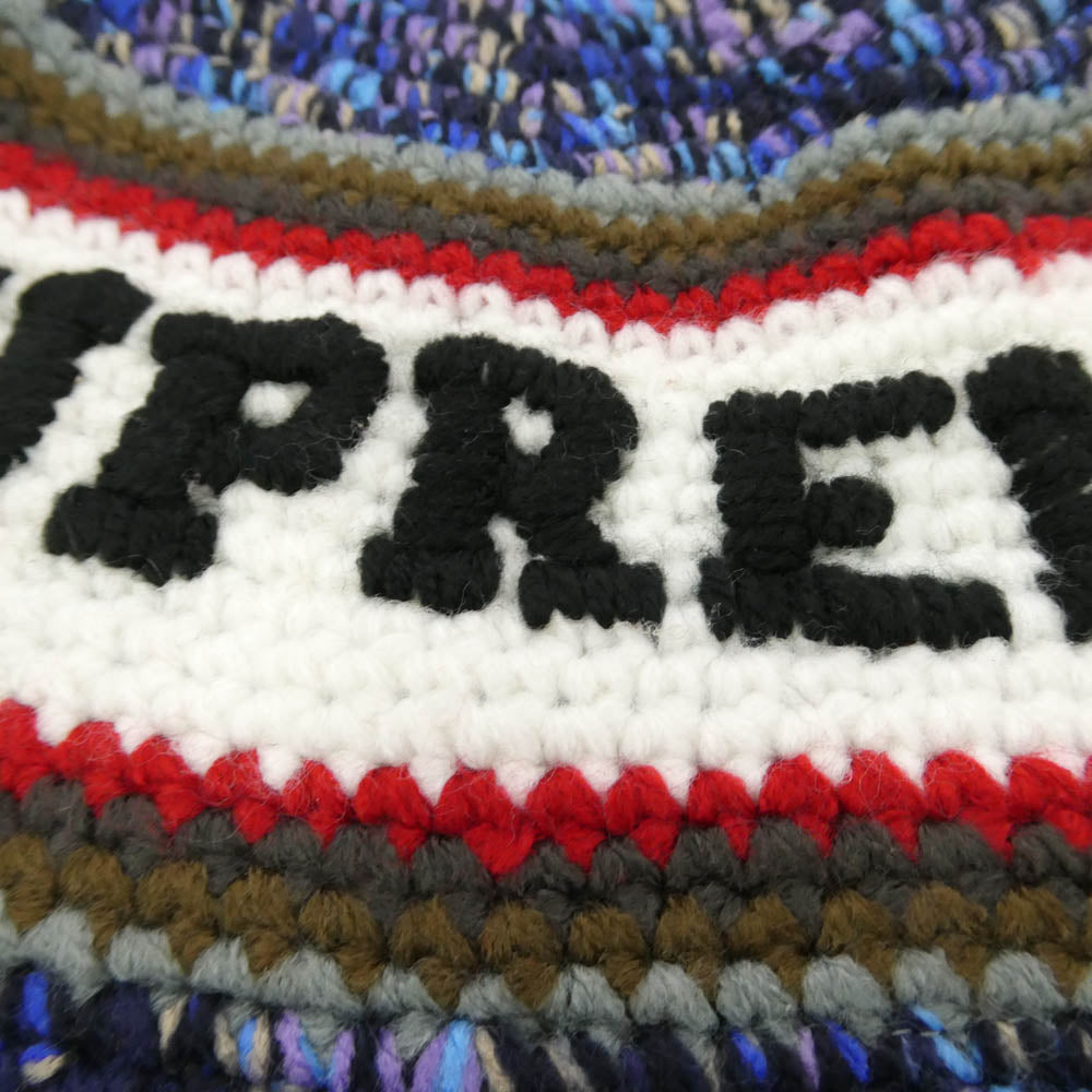Supreme シュプリーム 26SS Knit Logo Crusher ニット ロゴ クラッシャー ハット ニットキャップ マルチカラー系【中古】