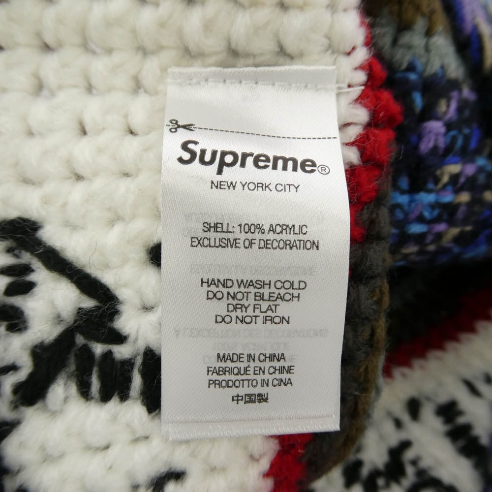 Supreme シュプリーム 26SS Knit Logo Crusher ニット ロゴ クラッシャー ハット ニットキャップ マルチカラー系【中古】