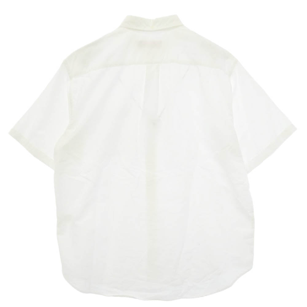 Supreme シュプリーム 25SS Loose Fit Oxford S/S Shirt ロゴ刺繍 ルーズフィット オックスフォード ボタンダウン 半袖 シャツ ホワイト系 M【中古】