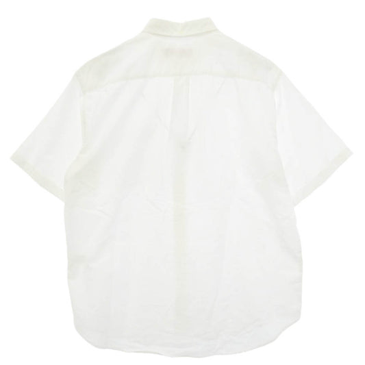 Supreme シュプリーム 25SS Loose Fit Oxford S/S Shirt ロゴ刺繍 ルーズフィット オックスフォード ボタンダウン 半袖 シャツ ホワイト系 M【中古】