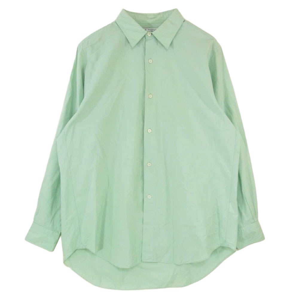 マーティーアンドサンズ MT3103-0601B ELIZABETH REGULAR COLLAR SHIRTS シルク混 エリザベス レギュラー カラー シャツ グリーン系 3【中古】