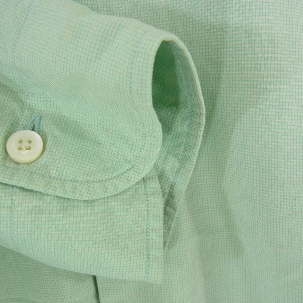 マーティーアンドサンズ MT3103-0601B ELIZABETH REGULAR COLLAR SHIRTS シルク混 エリザベス レギュラー カラー シャツ グリーン系 3【中古】
