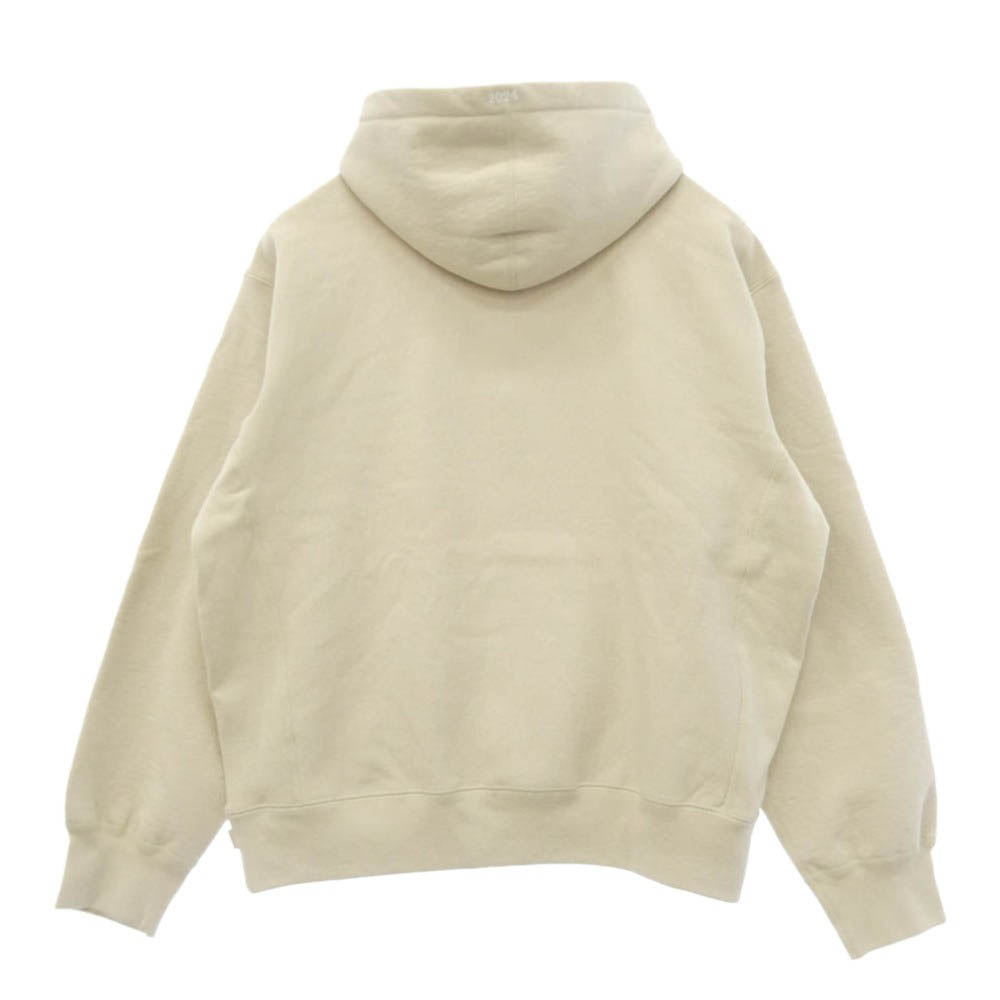 Supreme シュプリーム 24AW Box Logo Hooded Sweatshirt ボックス ロゴ フーデッド スウェットシャツ フーディー パーカー ベージュ系 M【中古】