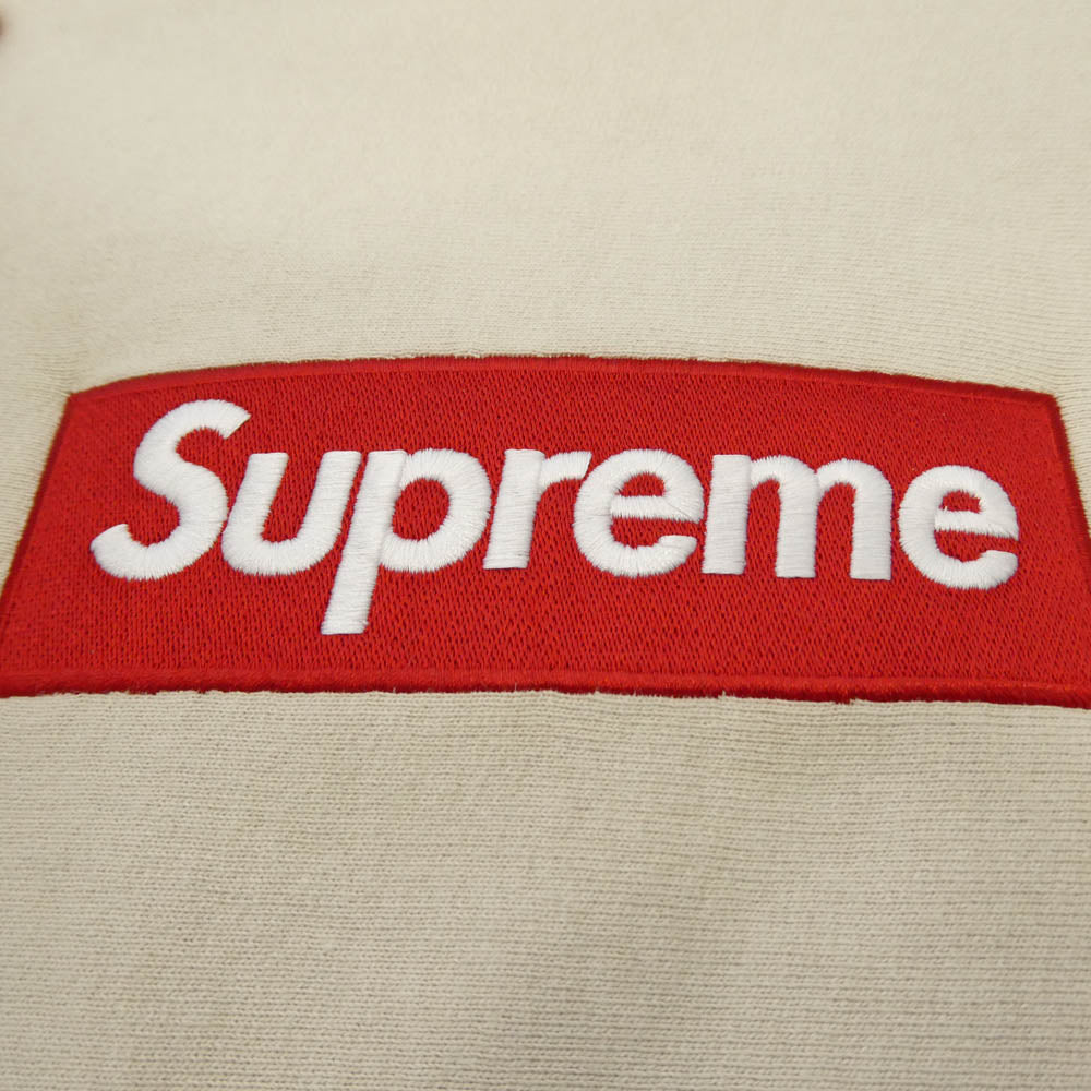 Supreme シュプリーム 24AW Box Logo Hooded Sweatshirt ボックス ロゴ フーデッド スウェットシャツ フーディー パーカー ベージュ系 M【中古】