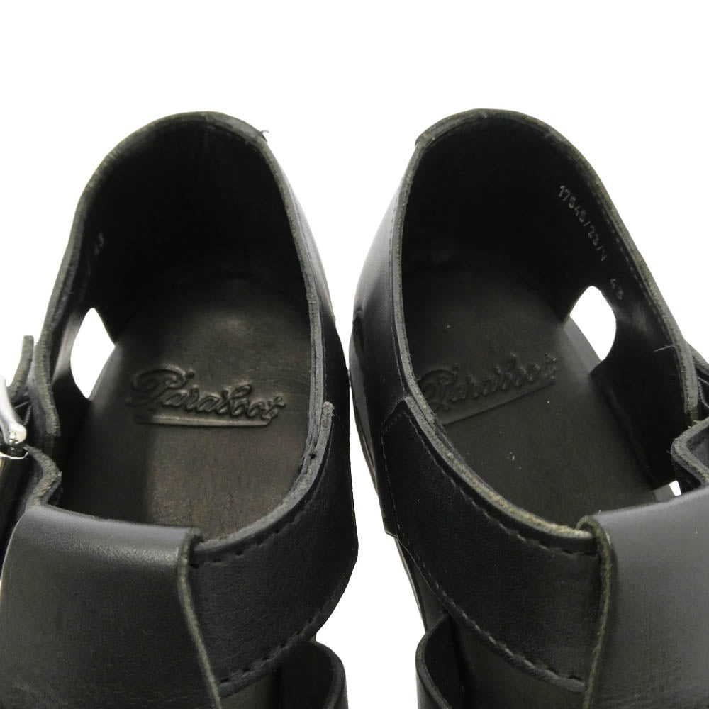 Paraboot パラブーツ 17545 PACIFIC パシフィック レザー グルカ サンダル ブラック系 43【中古】