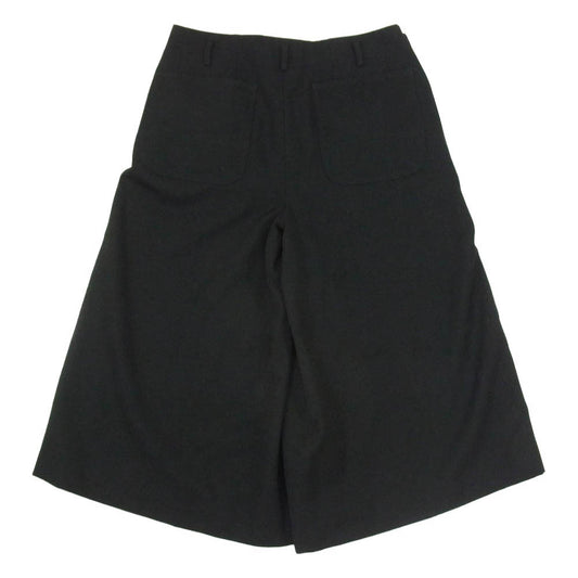 COMME des GARCONS HOMME PLUS コムデギャルソンオムプリュス 22AW PJ-P051 ワイド 袴 ウール スカート型 クロップド パンツ ブラック系 S【中古】