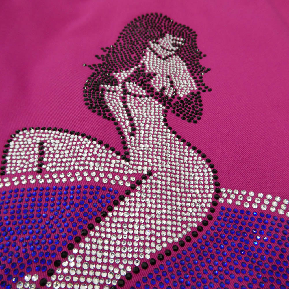 Supreme シュプリーム 25SS Rhinestone Pin Up S/S Work Shirt ラインストーン ピンナップ ショートスリーブ 半袖 ワークシャツ ピンク系 M【美品】【中古】