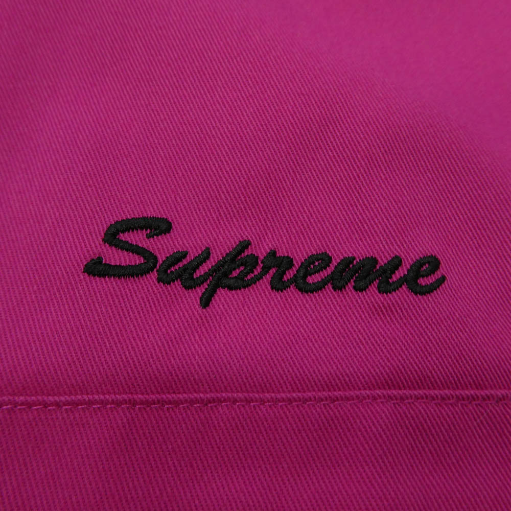 Supreme シュプリーム 25SS Rhinestone Pin Up S/S Work Shirt ラインストーン ピンナップ ショートスリーブ 半袖 ワークシャツ ピンク系 M【美品】【中古】