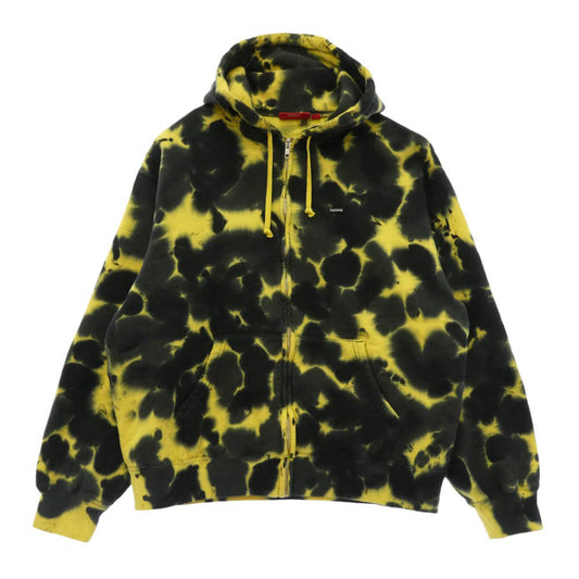 Supreme シュプリーム 26AW Small Box Zip Up Hooded Sweatshirt スモール ボックス ジップアップ フーデッド スウェット パーカー タイダイ M ブラック系 イエロー系 M【中古】