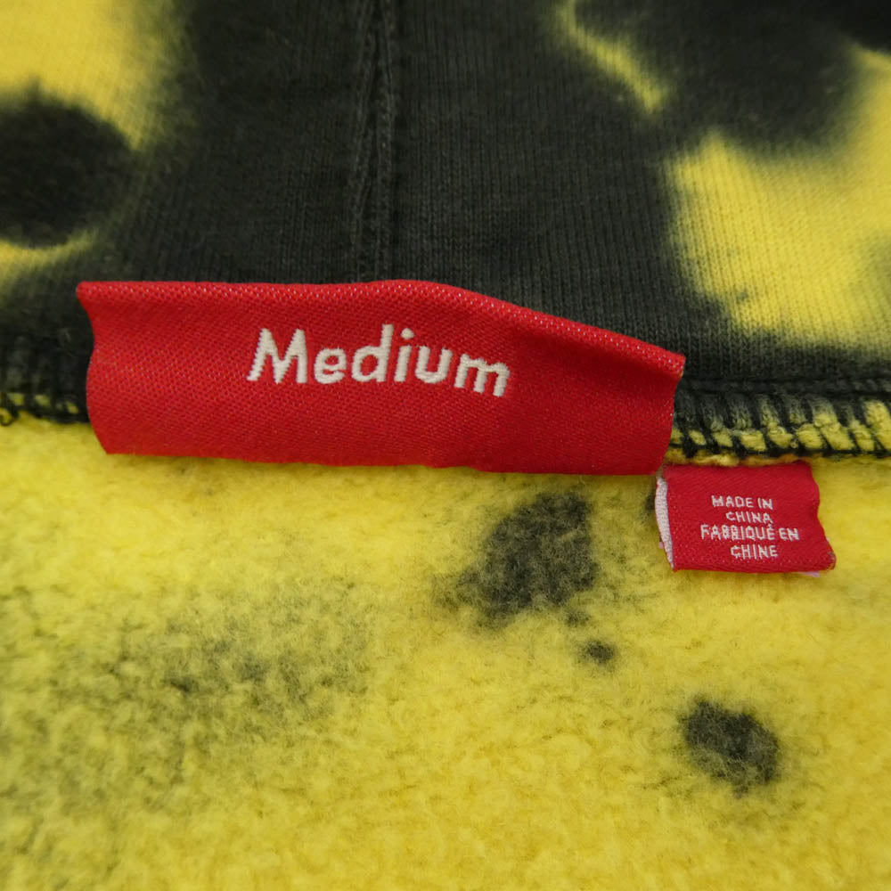Supreme シュプリーム 26AW Small Box Zip Up Hooded Sweatshirt スモール ボックス ジップアップ フーデッド スウェット パーカー タイダイ M ブラック系 イエロー系 M【中古】