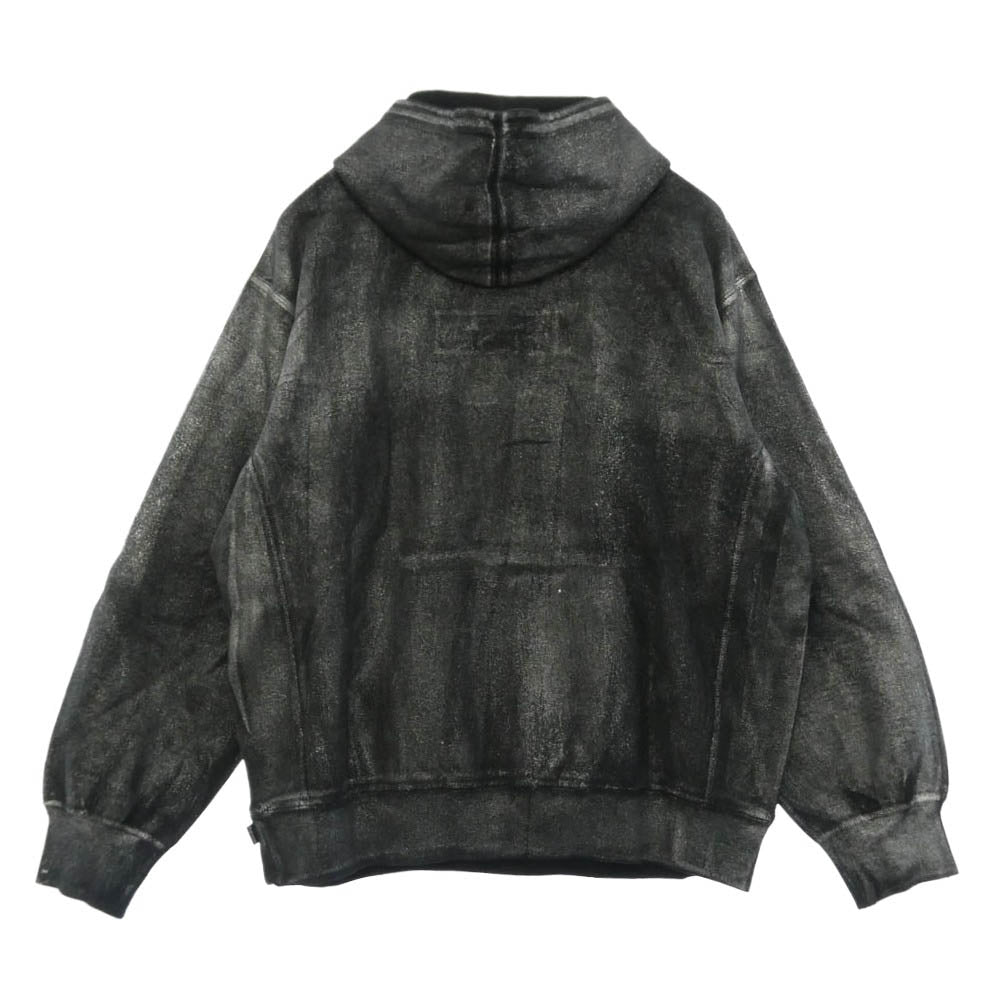 Supreme シュプリーム MAISON MARGIELA メゾンマルジェラ 24SS x MM6 Maison Margiela Foil Box Logo Hooded Sweatshirt エムエムシックス メゾンマルジェラ ボックスロゴ パーカー L ブラック系 L【美品】【中古】