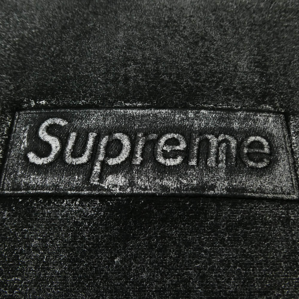 Supreme シュプリーム MAISON MARGIELA メゾンマルジェラ 24SS x MM6 Maison Margiela Foil Box Logo Hooded Sweatshirt エムエムシックス メゾンマルジェラ ボックスロゴ パーカー L ブラック系 L【美品】【中古】