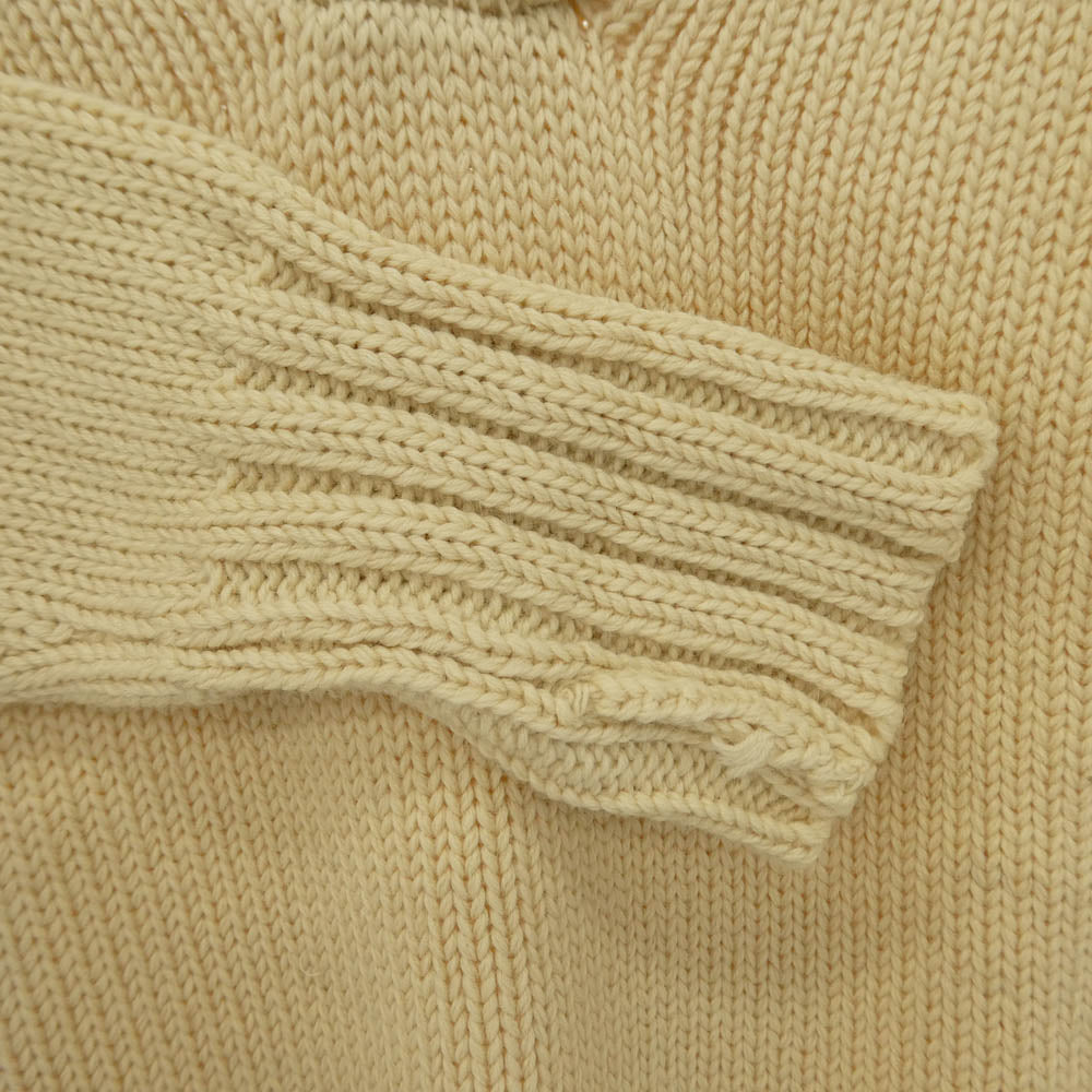 WACKO MARIA ワコマリア 13AW-KNT-23 ショールカラー ハーフボタン プルオーバー ニット オフホワイト系 S【中古】