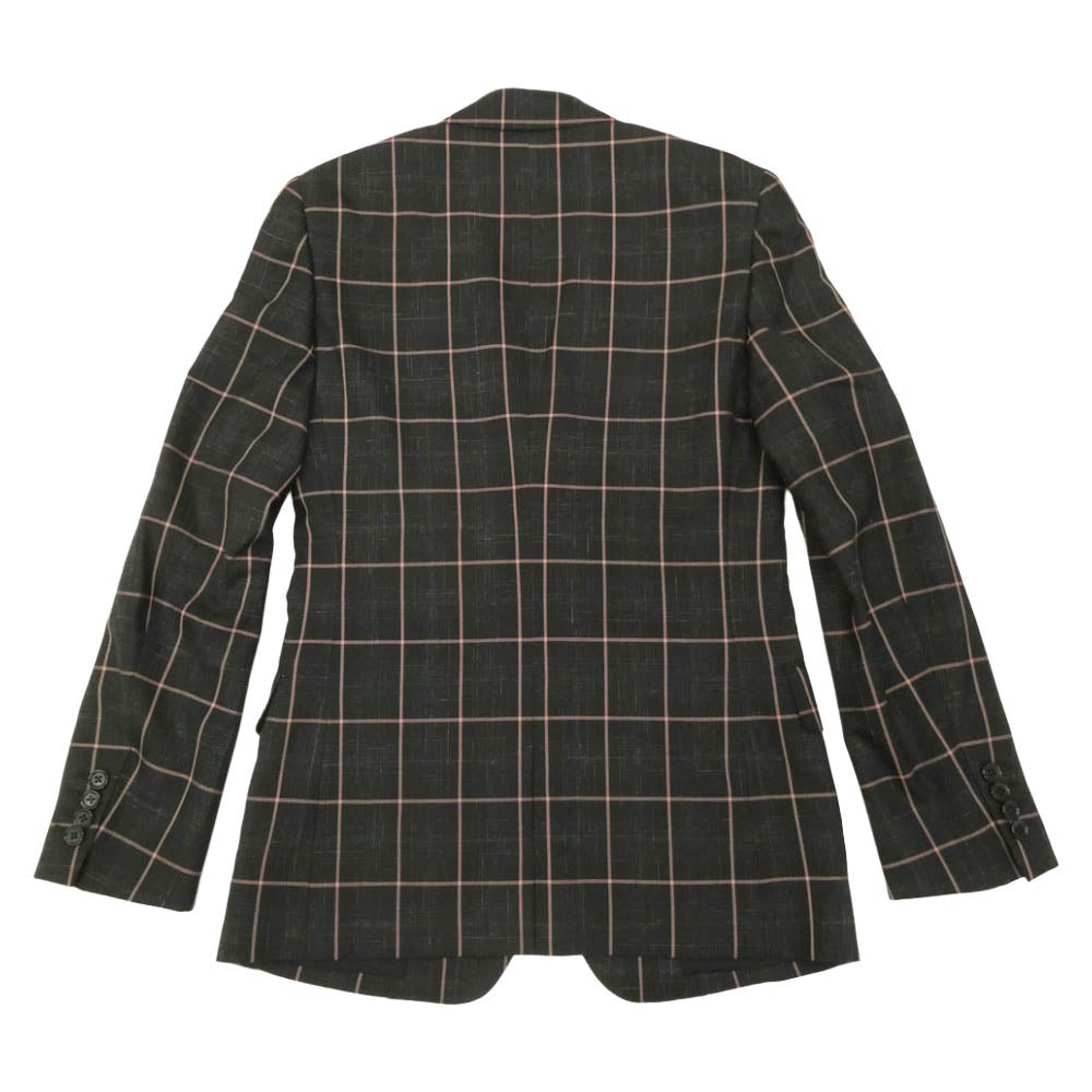 WACKO MARIA ワコマリア 20SS DORMEUIL社製 ドーメル社製 チェック スーツ セットアップ ピンク系 上下：S【極上美品】【中古】